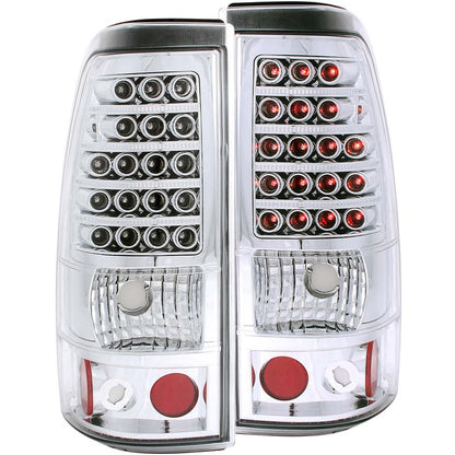 ANZO 2003-2006 Chevrolet Silverado 1500 LED lanternas traseiras cromadas