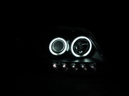 ANZO 1997-2003 Ford F-150 Projetor Faróis com Halo Preto (CCFL)