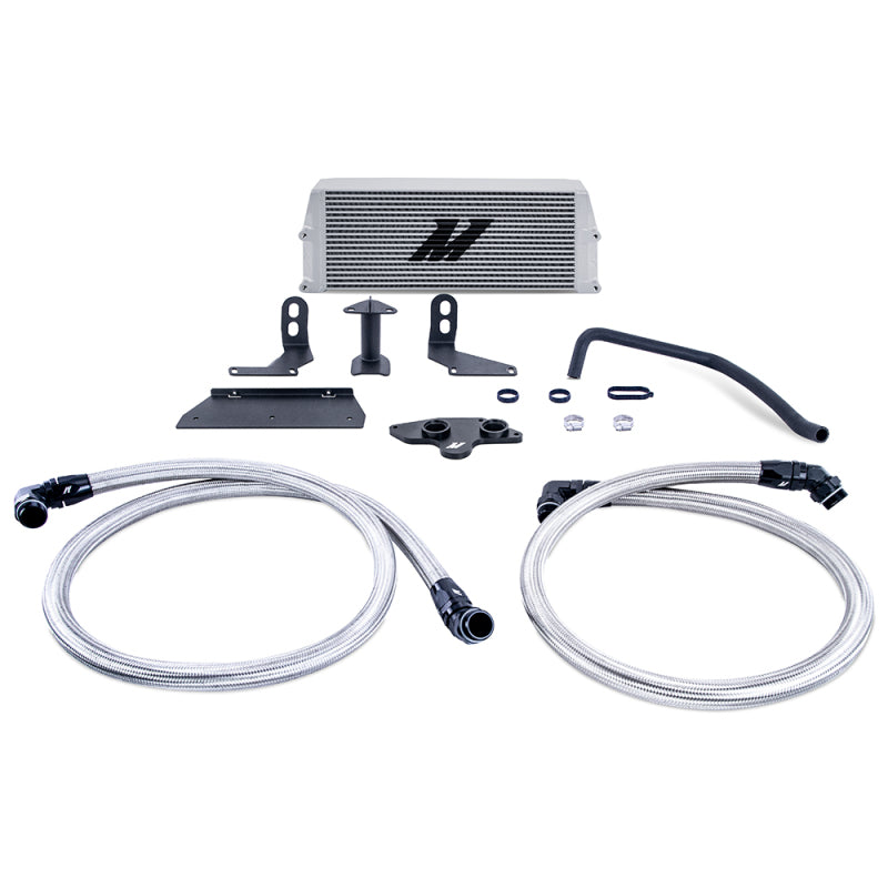 Kit de refrigerador de óleo Mishimoto 11-19 Ford 6.7L Powerstroke Performance - Prata