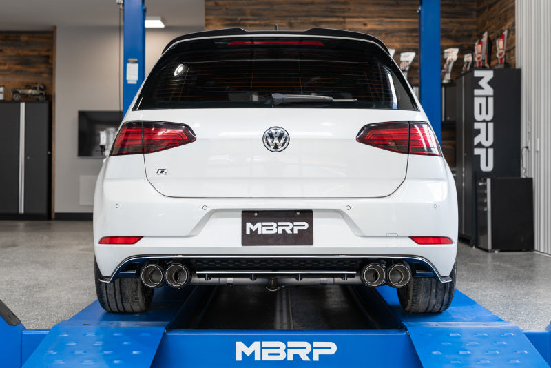 MBRP 15-19 VW Golf R MK7/MK7.5 3in T304 Cat Back Escape con puntas de fibra de carbono