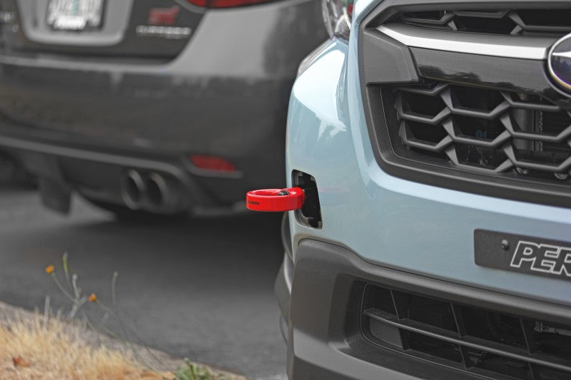 Perrin 2022 Subaru WRX / 18-21 Crosstrek / 14-21 Forester Tow Hook Kit (dianteiro) - Vermelho