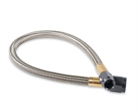 Nitrous Oxide System - NOS Stainless Steel PTFE Braided Hose with -4 AN to -3 AN Black Hose Ends (15340BNOS)