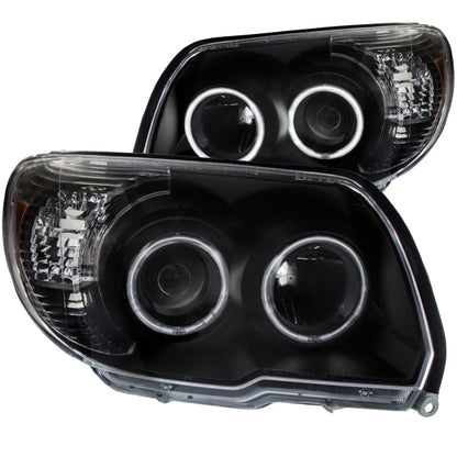 ANZO 2006-2009 Toyota 4Runner Projetor Faróis com Halo Preto
