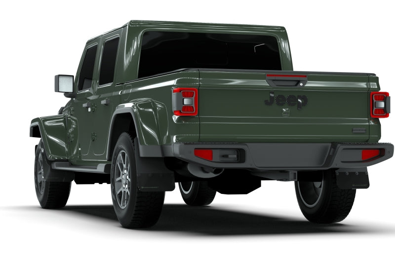 Rally Armor 19-25 Jeep Gladiator JT (Incl. Overland/Sport/Sport S) Black Mud Flap w/Grey Logo