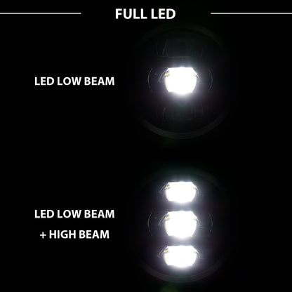 Projetor Full Led ANZO 2018-2019 Jeep Wrangler H.L Preto