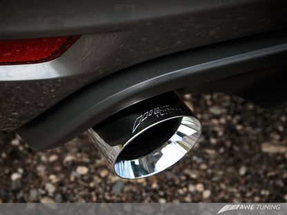 AWE Tuning Mk6 GTI Performance Catback - Pontas redondas prateadas cromadas