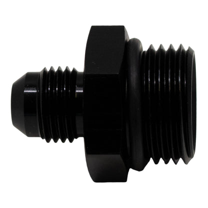 Adaptador DeatschWerks 10AN ORB Macho para 6AN Macho Flare (Incl O-Ring) - Anodizado Preto Fosco