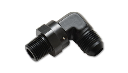 Vibrante -8AN a 3/8in NPT Macho Giratorio Adaptador de 90 grados