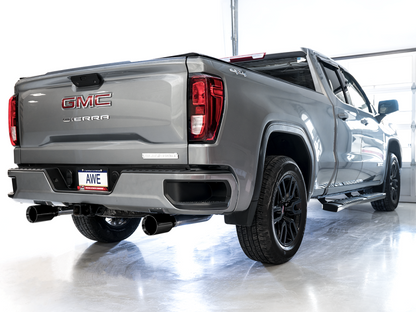 AWE Tuning 4th Gen GM 1500 5.3L 0FG Catback Split Rear Exit (Pára-choque plano) - Ponteiras duplas de diamante