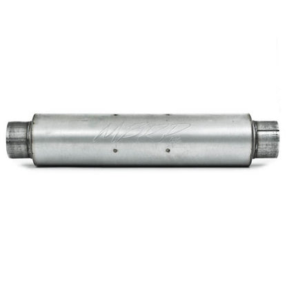 Silenciador de tono silencioso universal MBRP Entrada/salida de 4 pulgadas Cuerpo de 24 pulgadas Diámetro de 6 pulgadas Aluminio total de 30 pulgadas