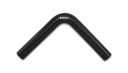 Conector de cotovelo de silicone reforçado vibrante com 4 camadas - 1 pol. ID x 8 pol. Cotovelo de 90 graus (PRETO)