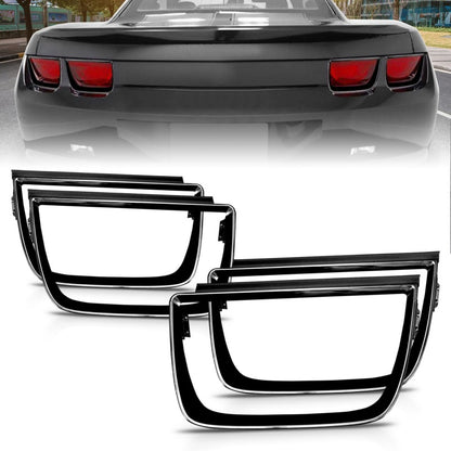 ANZO 2010-2013 Chevrolet Camaro molduras traseiras - 4 peças preto brilhante