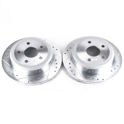 Power Stop 07-17 Jeep Wrangler Rear Evolution Rotores perforados y ranurados - Par