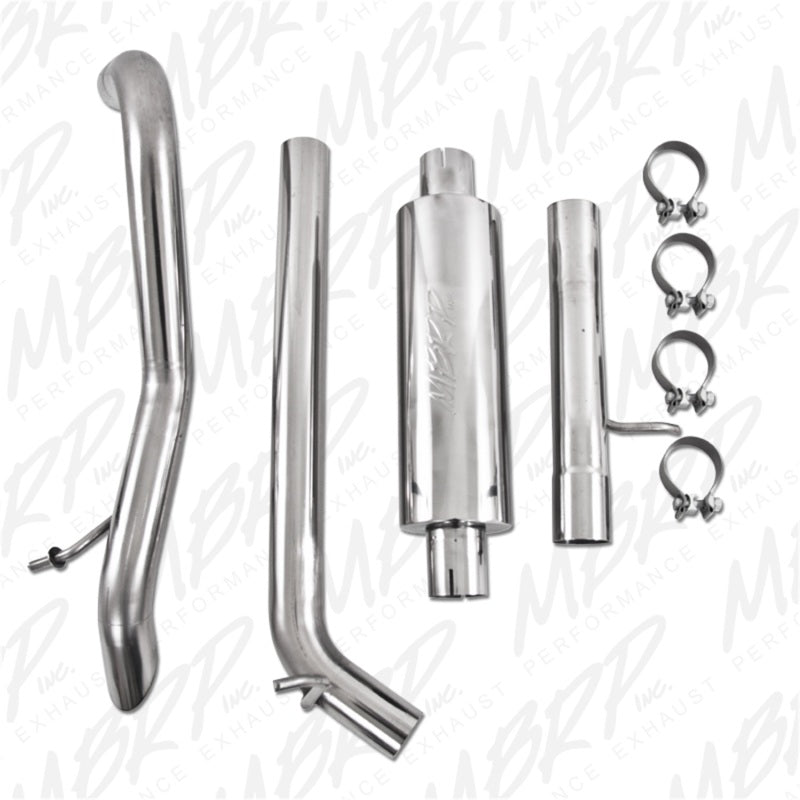 MBRP 2007-2009 Jeep Wrangler (JK) 3.8L V6 4 dr Off-Road Tail Pipe Silenciador antes del eje