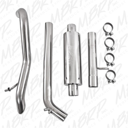 MBRP 2007-2009 Jeep Wrangler (JK) 3.8L V6 4 dr Off-Road Tail Pipe Silenciador antes del eje