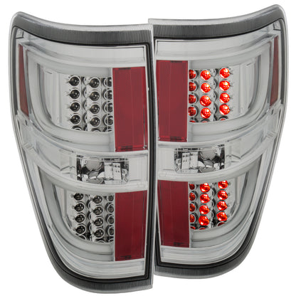 ANZO 2009-2013 Ford F-150 LED lanternas traseiras cromadas