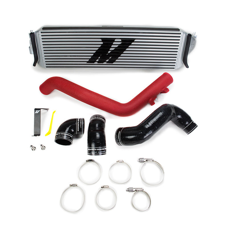 Kit de intercooler Mishimoto 2017+ Honda Civic Type R - debrum vermelho prateado
