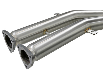 aFe MACH ForceXP 2.5 IN 304 Sistema de escape Cat-Back em aço inoxidável com ponteiras pretas 01-06 BMW M3 (E46)