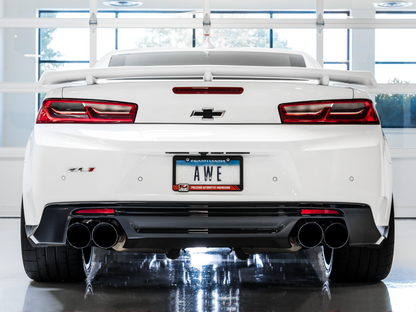 AWE Tuning 16-19 Chevy Camaro SS Res Cat-Back Exhaust-Touring Edition (Quad Diamond Black Tips)