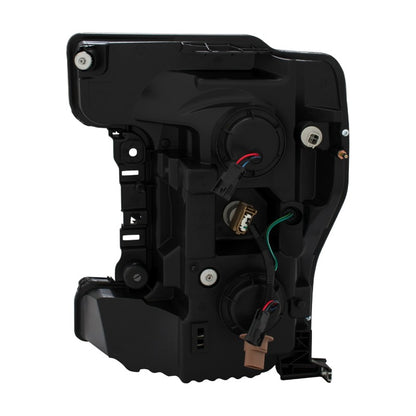 Faróis de LED ANZO 17-18 Ford F-250 Super Duty Plank-Style Farol de LED preto (par)