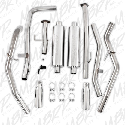 MBRP 2009-2010 Toyota Tundra 5.7L EC-Std. &amp; SB/CC-SB Cat Back Trasero dividido doble