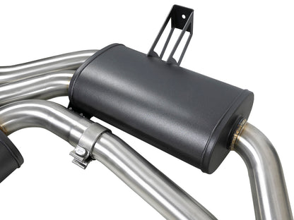 aFe MACH ForceXP 2.5 IN 304 Sistema de escape Cat-Back em aço inoxidável com ponteiras pretas 01-06 BMW M3 (E46)