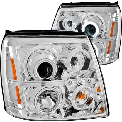 ANZO 2003-2006 Cadillac Escalade Projetor Faróis com Halo Chrome (CCFL) (compatível com HID)