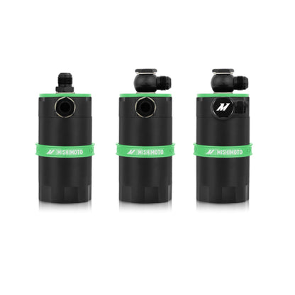 Mishimoto Recipiente de captura de aceite con deflector universal - Verde