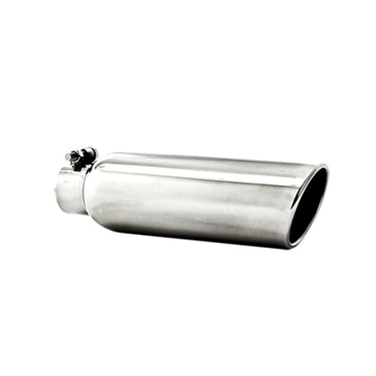 MBRP Punta universal 3,5 pulg. DE 2,25 pulg. Entrada 12 pulg. L Corte en ángulo Extremo enrollado Sin abrazadera Sin soldadura T304