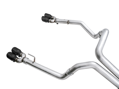 AWE Tuning 4th Gen GM 1500 6.2L 0FG Catback Split Saída traseira (com recortes de pára-choques) - Pontas Quad Diamond