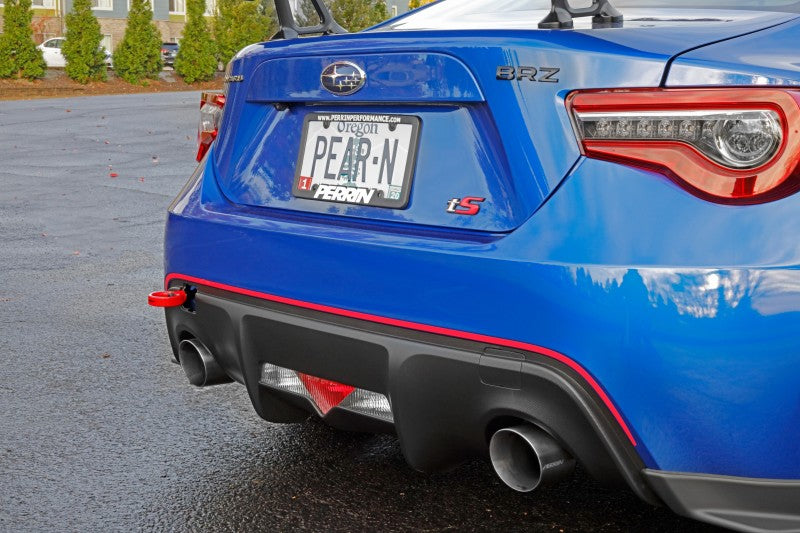 Perrin 13-20 &amp; 2022 Subaru BRZ / 13-16 Scion FRS / 17-20 Toyota 86 Kit de gancho de remolque (trasero) - Rojo