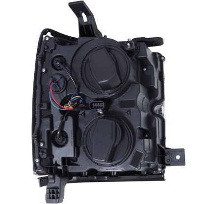 Faróis projetores ANZO 15-17 Chevrolet Silverado 2500HD / 3500HD preto com aro preto