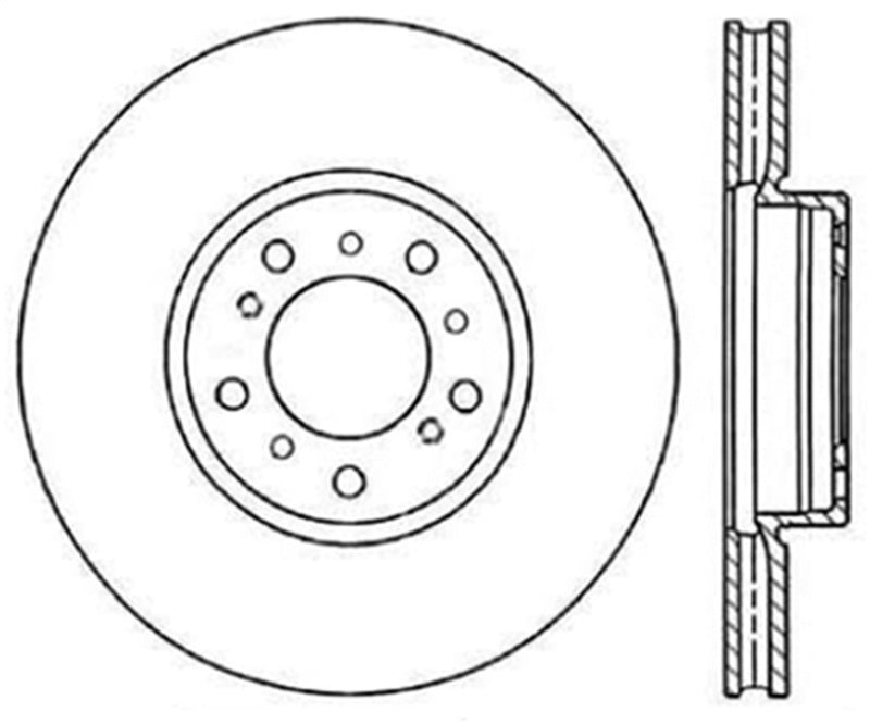 Rotor dianteiro esquerdo perfurado StopTech 01-06 BMW M3