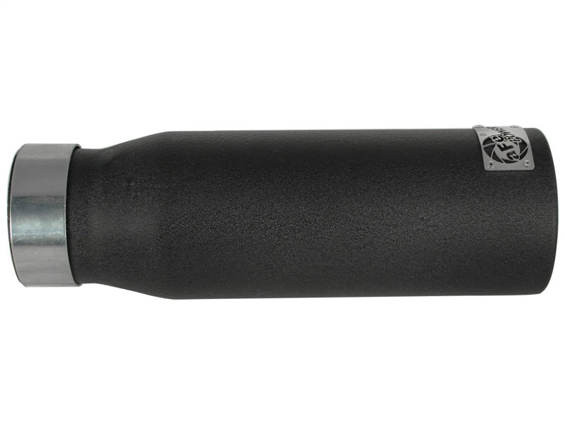 aFe MACHForce XP Puntas de escape SS-304 Punta ESC 3in x 4Out x 12L Bolt-On (negra)
