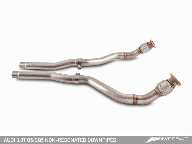 AWE Tuning Audi 8R 3.0T Downpipes não ressonados para Q5 / SQ5