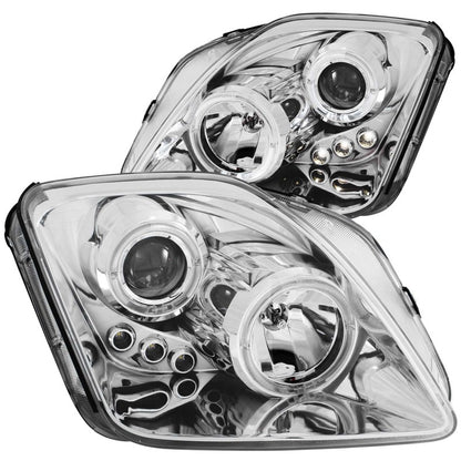 ANZO 1997-2001 Honda Prelude Projetor Faróis c/ halo cromado c/ LED