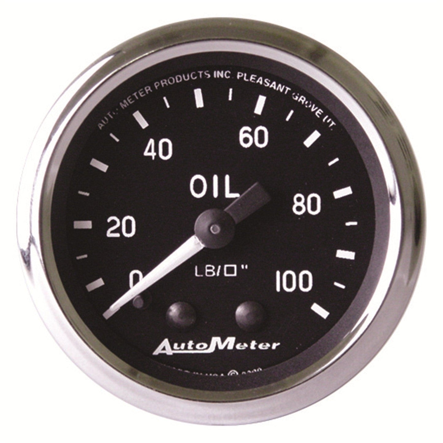 AutoMeter - 2-1/16" PRESSÃO DE ÓLEO, 0-100 PSI, MECÂNICO, COBRA (201006)