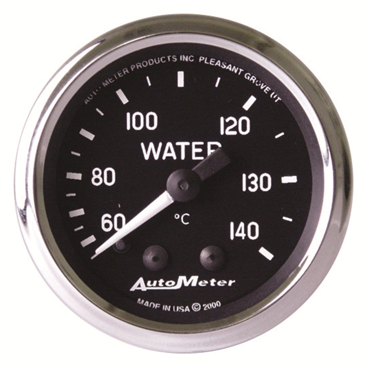 AutoMeter - 2-1/16" TEMPERATURA DA ÁGUA, 60-140 °C, 6 FT., MECÂNICO,, 6 FT., MECÂNICO, COBRA (201007)