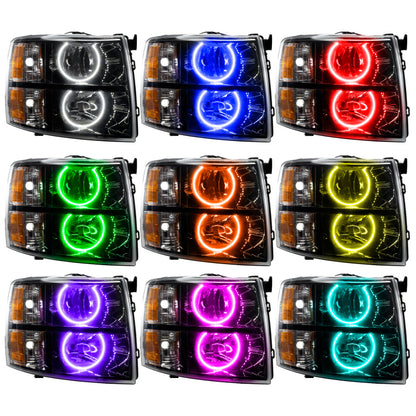 Oracle 07-13 Chevy Silverado SMD HL - Black - Round Style - w/ Simple Controller