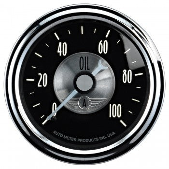 AutoMeter - 2-1/16" OIL PRESSURE, 0-100 PSI, MECHANICAL, PRESTIGE BLACK DIAMOND (2022)