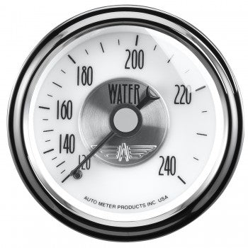 AutoMeter - 2-1/16" TEMPERATURA DEL AGUA, 120-240 °F, 6 PIES, MECÁNICO, PRESTIGE PEARL (2031) 