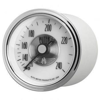 AutoMeter - 2-1/16" TEMPERATURA DA ÁGUA, 120-240 °F, 6 FT., MECÂNICO, PRESTIGE PEARL (2031) 