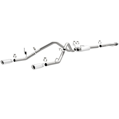 Magnaflow 14 Chevy Silverado V8 5.3L CC/EC Cabina Salida trasera doble dividida Escape de acero inoxidable Cat Back Perf