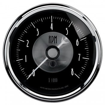 AutoMeter - TACÓMETRO EN EL TABLERO DE 3-3/8", 0-8,000 RPM, PRESTIGIO BLACK DIAMOND (2096)