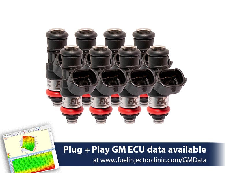 Fuel Injector Clinic - 2150cc (240 lbs/h com pressão de combustível OE 58 PSI) FIC Fuel Injector Clinic Conjunto de injetores para motores LS3, LS7, LSA, L76, L92 e L99 (High-Z) (IS303-2150H)