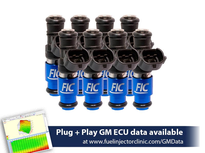 Fuel Injector Clinic - 2150cc (240 lbs/hr at OE 58 PSI fuel pressure) FIC Fuel  Injector Clinic Injector Set for 4.8/5.3/6.0 Truck Motors ('07-'13) (High-Z) (IS305-2150H)