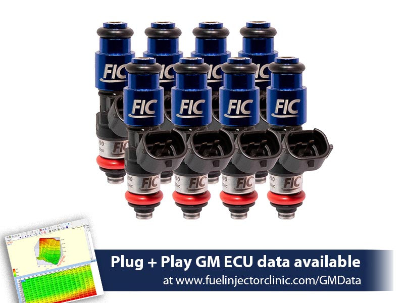 Fuel Injector Clinic - 2150cc (240 lb/h com pressão de combustível OE 58 PSI) FIC Fuel Injector Clinic Conjunto de injetores para motores LS2 (High-Z) (IS302-2150H)