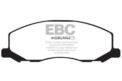 EBC 10-11 Saab 9-5 2.0 Turbo (13.3 inch front rotor) Greenstuff Front Brake Pads