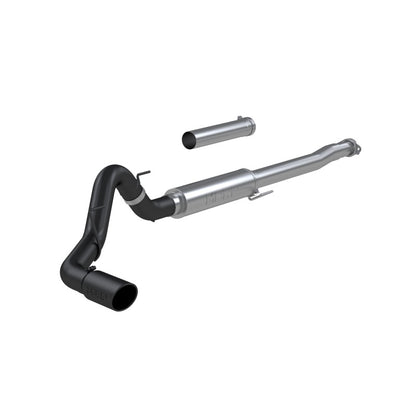 MBRP 2021+ Ford F150 2.7L/3.5L/5.0L Cat-Back de acero AL con revestimiento negro de 4 pulgadas - VERSIÓN DE CARRERA
