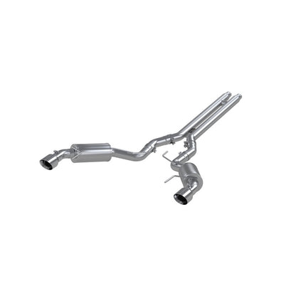 MBRP 15 Ford Mustang GT 5.0 3in Cat Back Dual Split Rear Street Version 4.5in Tips - Aluminizado
